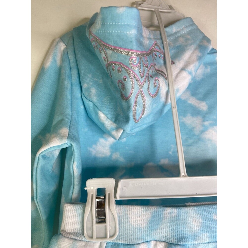 Disney Princess Cinderella Tie Dye Hoodie Top Jogger Pants Outfit Set Girls 2T - Picture 5 of 14